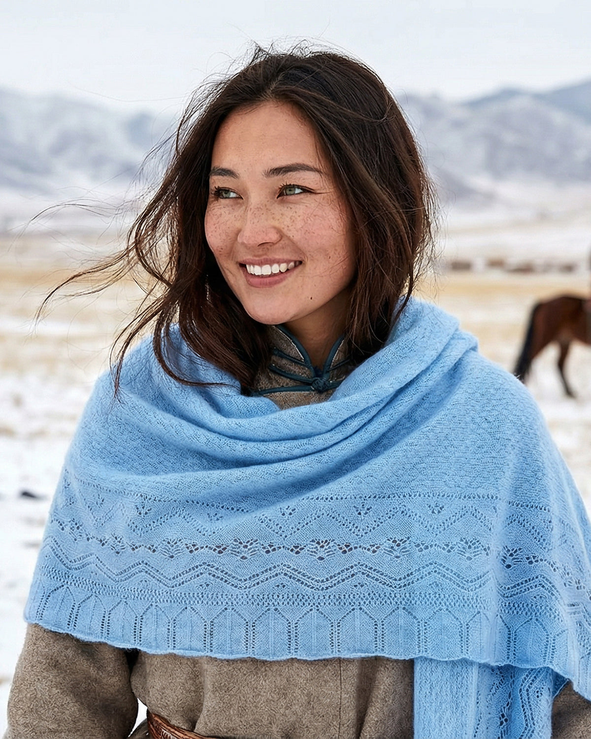 Kaschmirdreieck Paros Damen Emaal Cashmere Schal