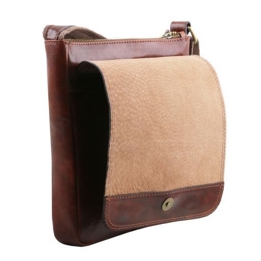 John - Herrentasche aus Leder Dunkelbraun