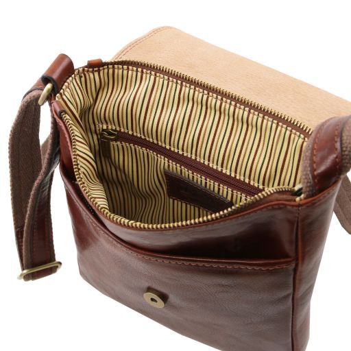 John - Herrentasche aus Leder Dunkelbraun