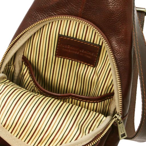 Kevin - Brusttasche aus Leder Braun