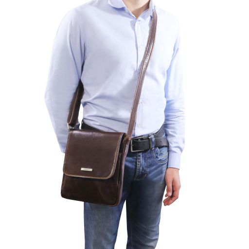 John - Herrentasche aus Leder Braun