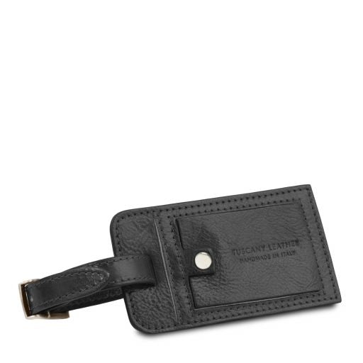 TL Voyager Reisetasche Leder Vorderfach Schwarz