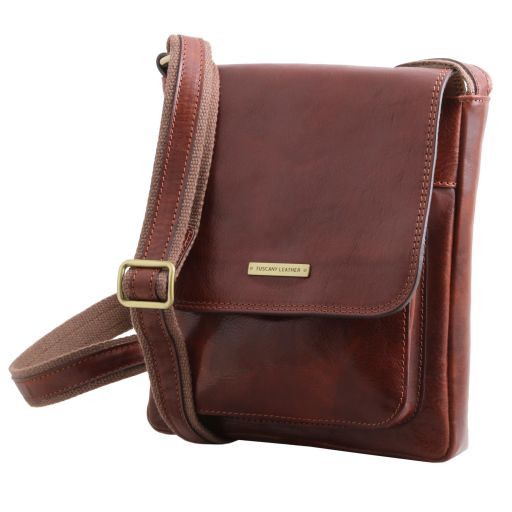Jimmy - Herrentasche aus Leder Dunkelbraun