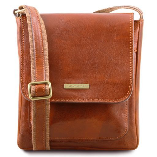Jimmy - Herrentasche aus Leder Honig