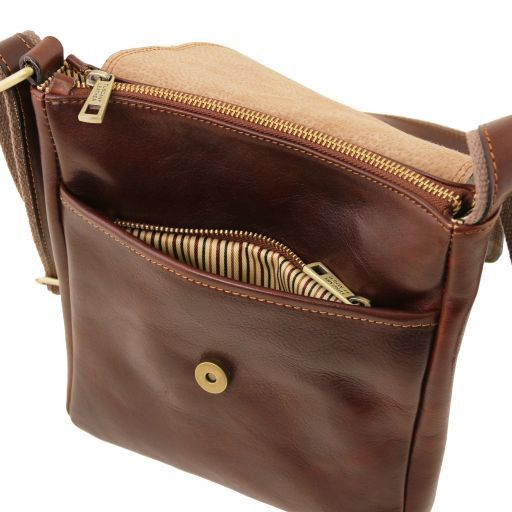 John - Herrentasche aus Leder Braun