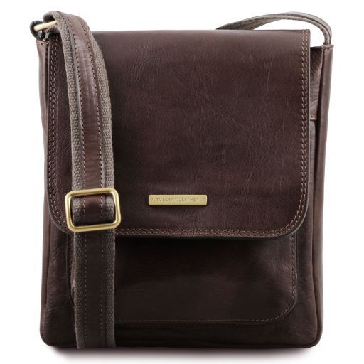 Jimmy - Herrentasche aus Leder Dunkelbraun