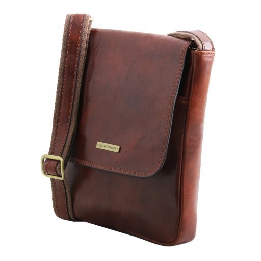 John - Herrentasche aus Leder Dunkelbraun