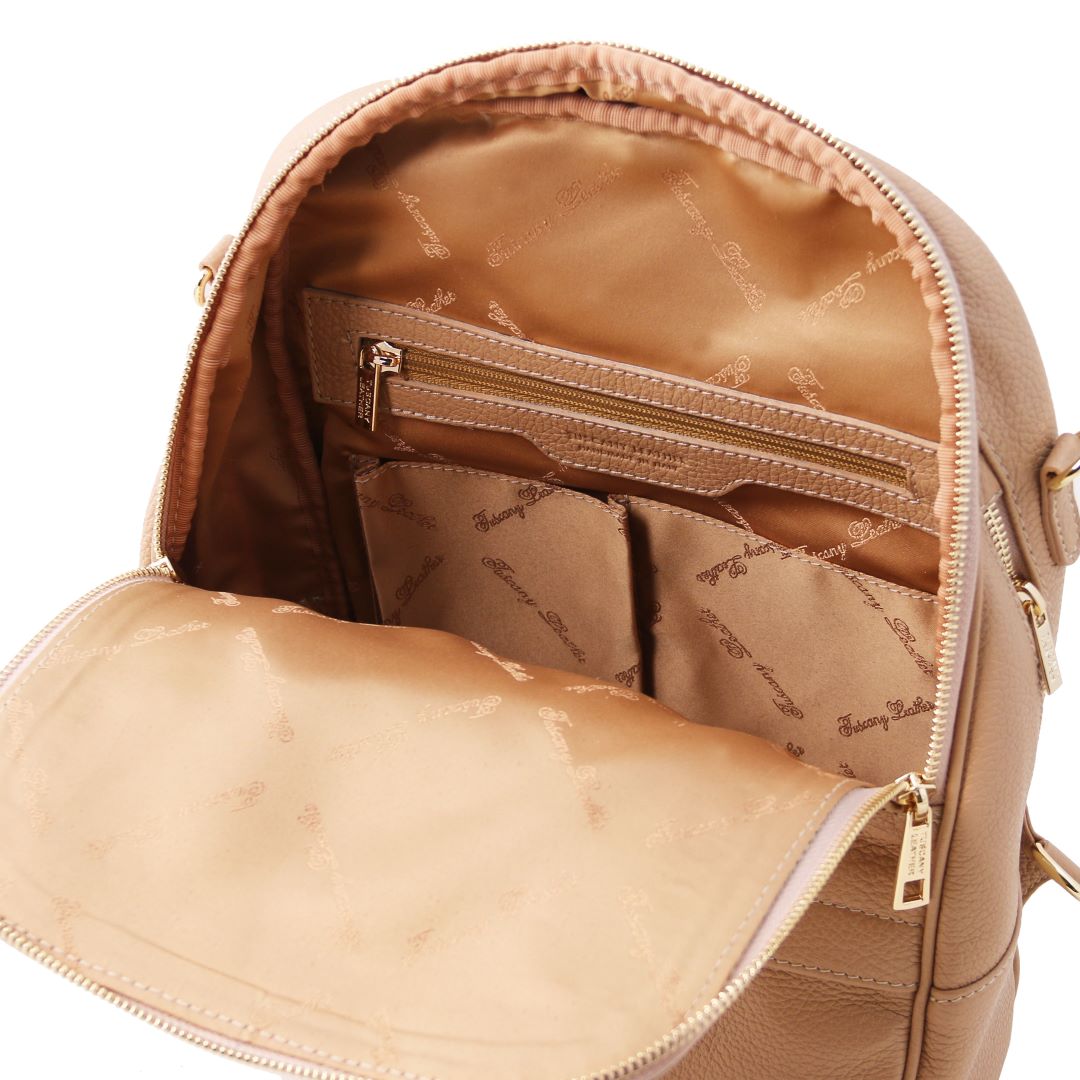 TL Bag - Lederrucksack Champagne