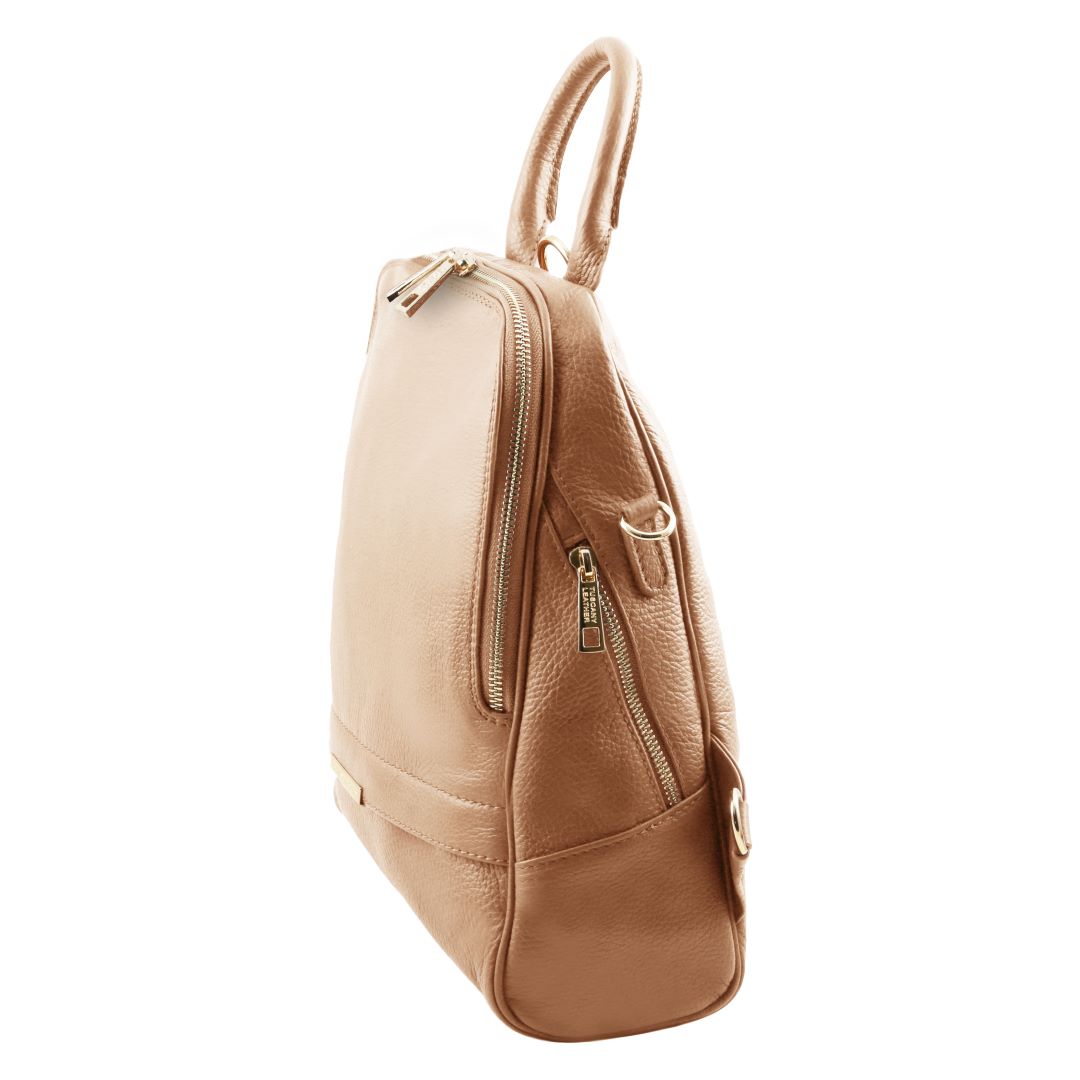 TL Bag - Lederrucksack Champagne