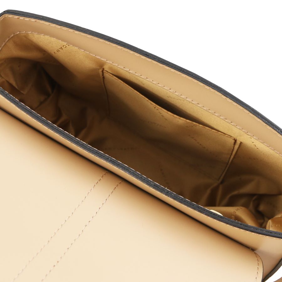 Nausica - Schultertasche aus Leder Champagne