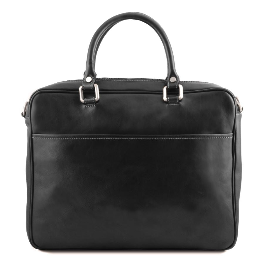 Pisa - Notebook Aktentasche Leder Schwarz