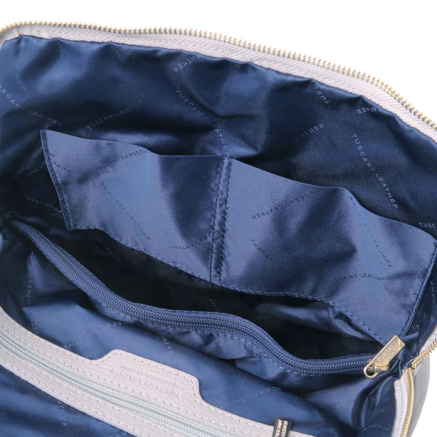 TL Bag - Lederrucksack aus weichem Leder Grau