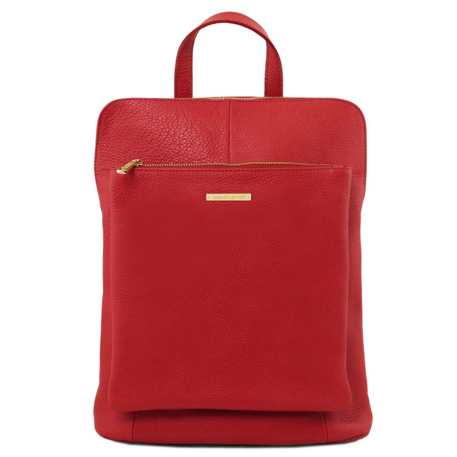 TL Bag - Lederrucksack Leder Rot