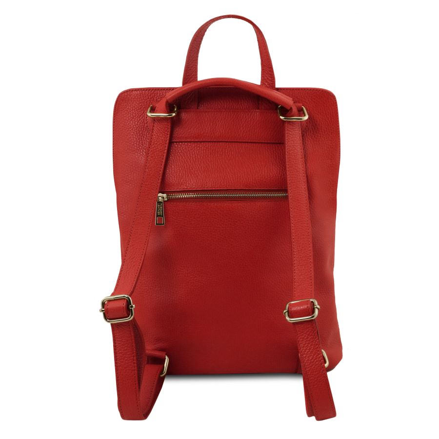 TL Bag - Lederrucksack Leder Rot