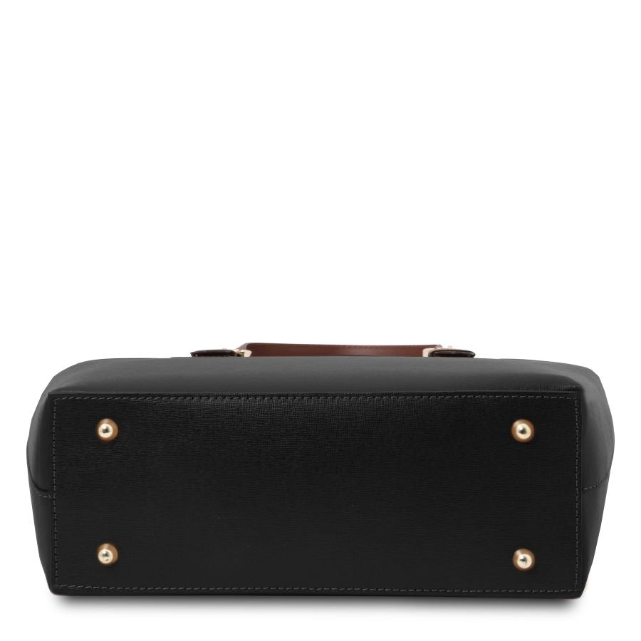 TL Bag - Shopping Tasche aus Saffiano Leder-Schwarz