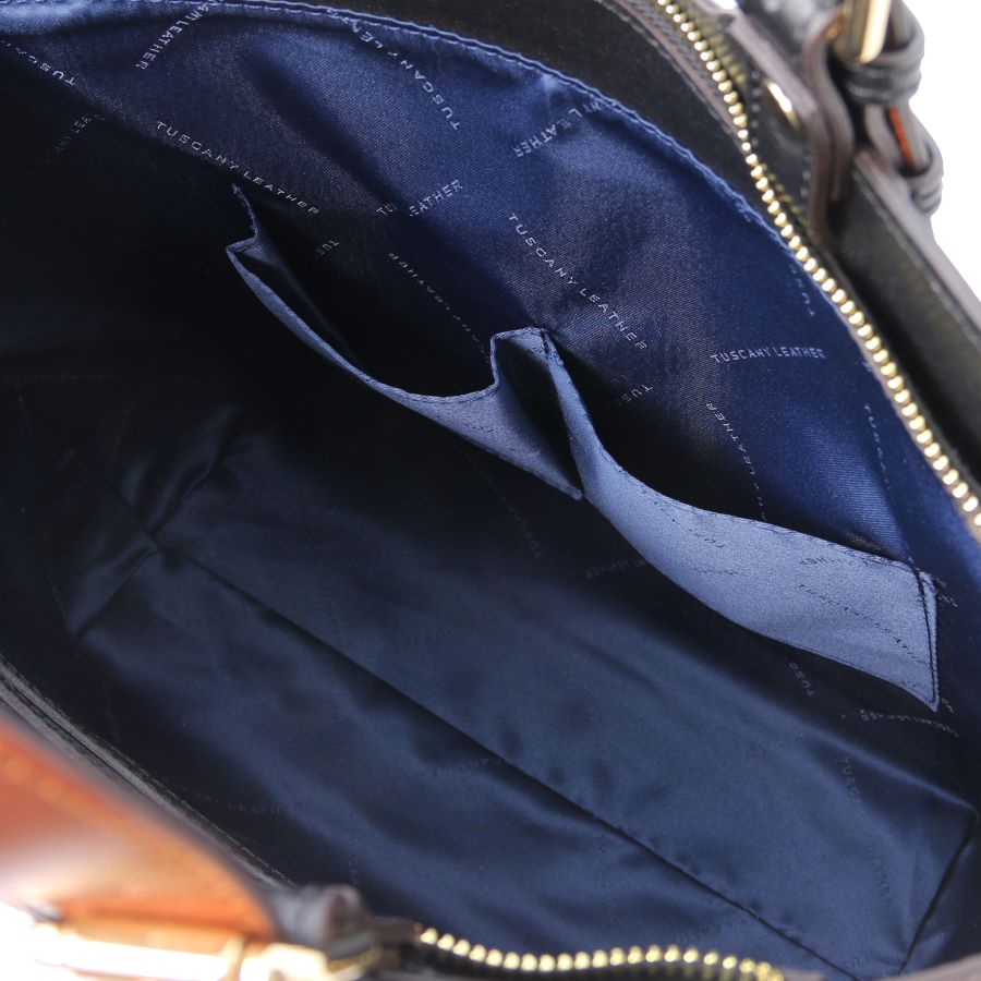 TL Bag - Shopping Tasche aus Saffiano Leder-Schwarz