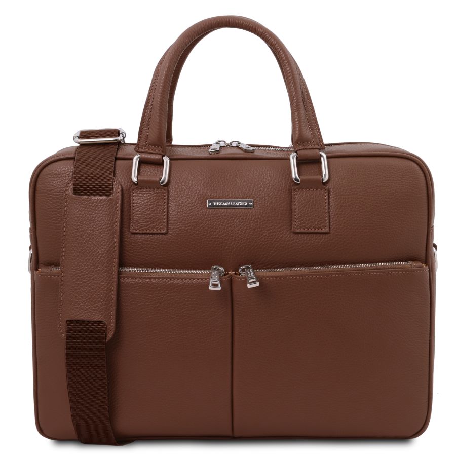 Treviso - Notebook-Aktentasche Leder Braun