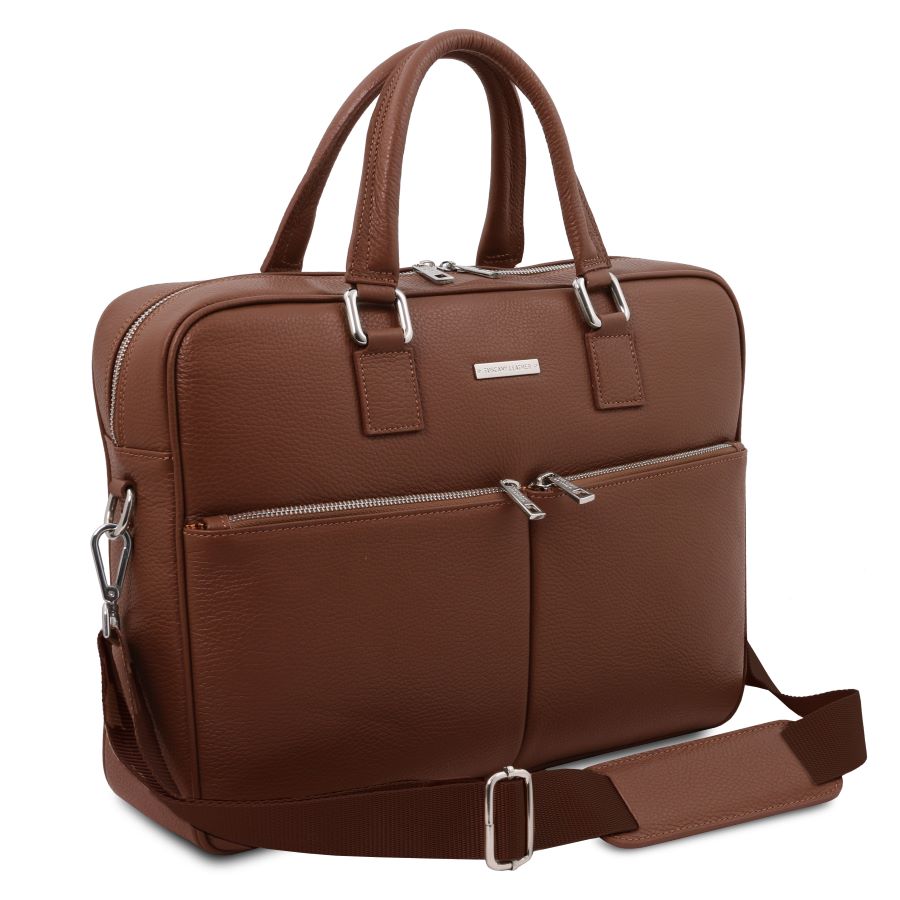 Treviso - Notebook-Aktentasche Leder Braun