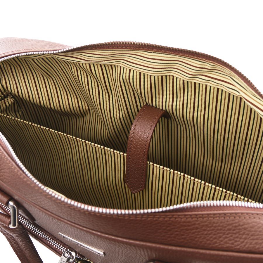 Treviso - Notebook-Aktentasche Leder Braun
