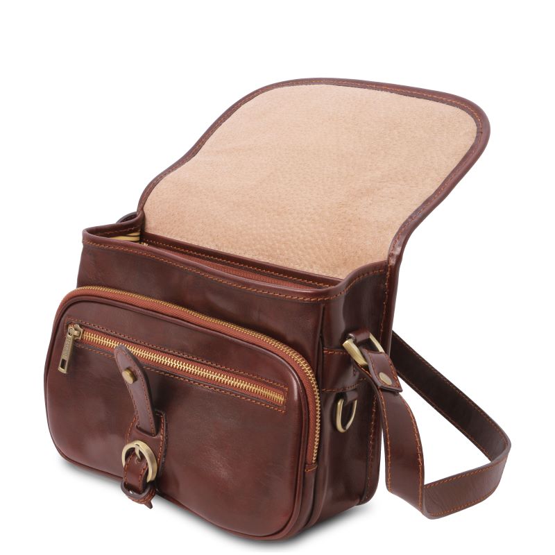 Alessia - Schultertasche Leder Braun
