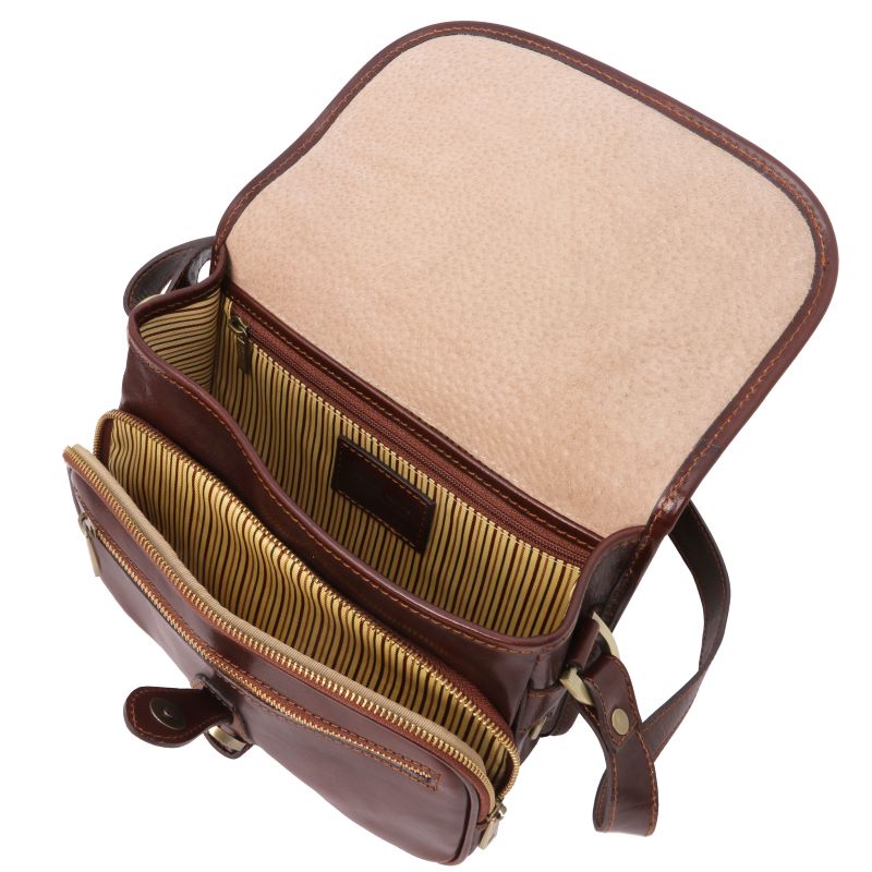 Alessia - Schultertasche Leder Braun