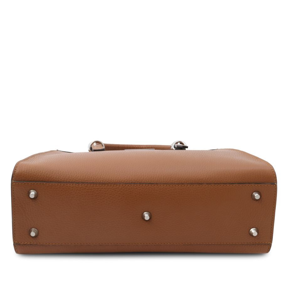 TL Bag - Handtasche aus Leder Cognac