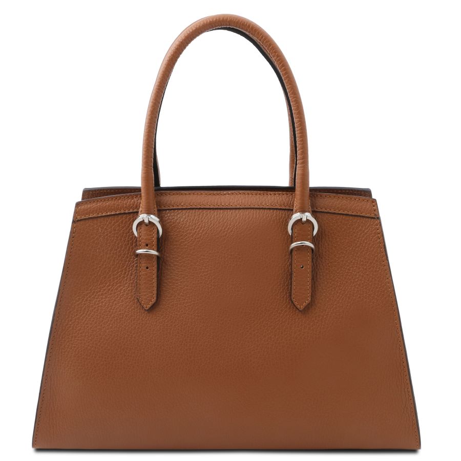 TL Bag - Handtasche aus Leder Cognac