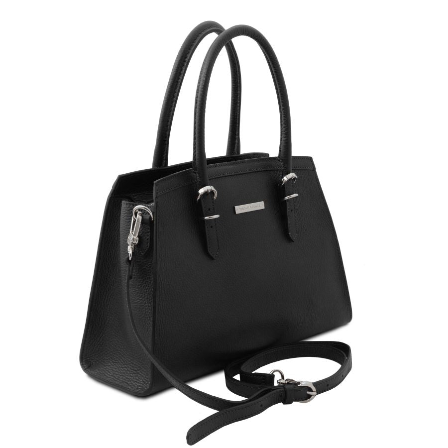 TL Bag - Handtasche aus Leder Schwarz