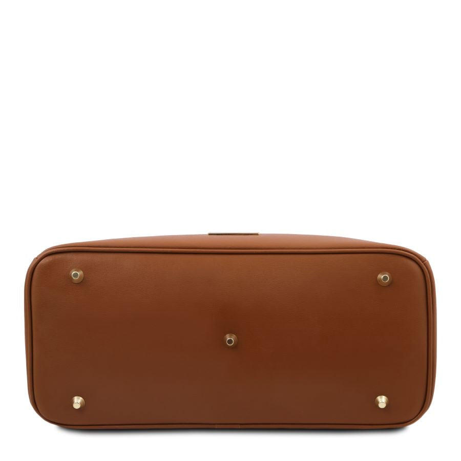 TL Bag - Handtasche aus Leder Cognac