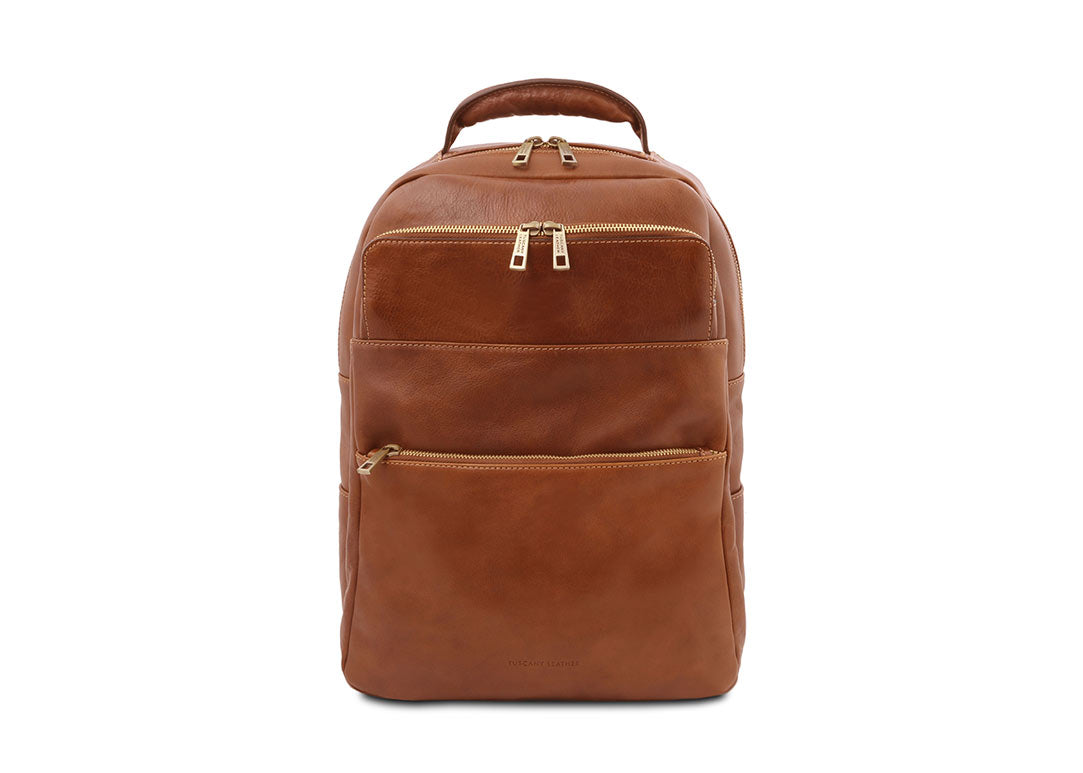 Melbourne - Notebook Rucksack aus Leder Natural