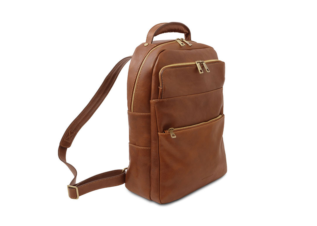 Melbourne - Notebook Rucksack aus Leder Natural
