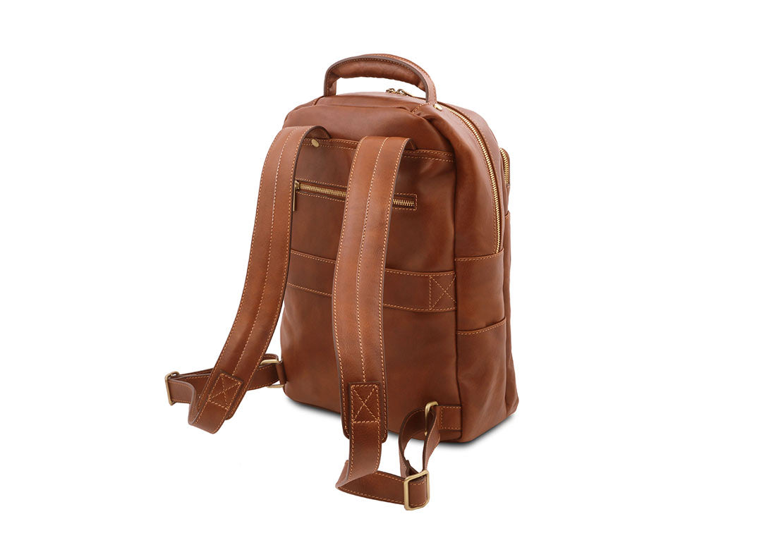 Melbourne - Notebook Rucksack aus Leder Natural