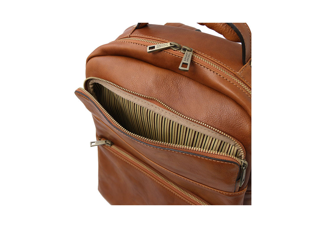 Melbourne - Notebook Rucksack aus Leder Natural