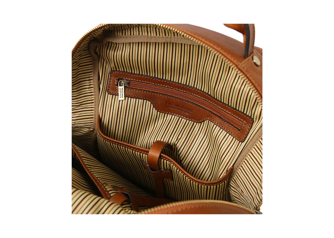 Melbourne - Notebook Rucksack aus Leder Natural