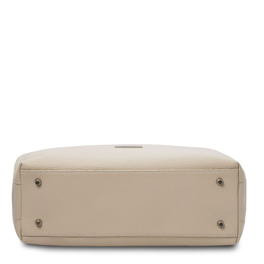 TL Bag - Shopping Tasche Leder Beige