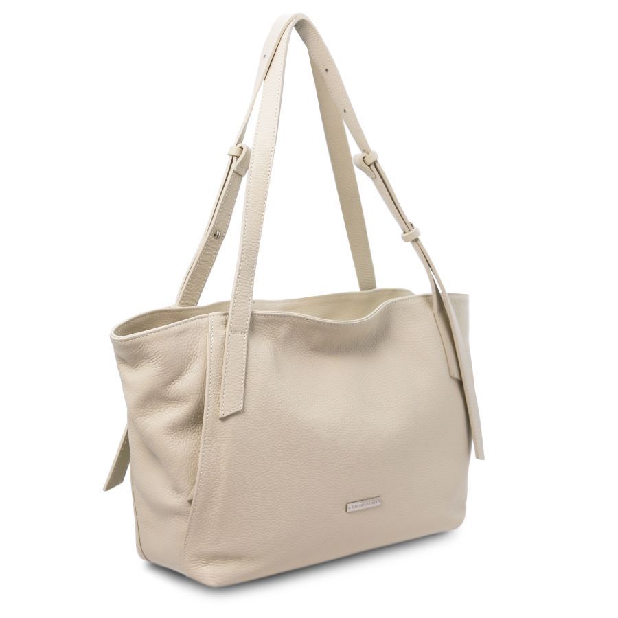 TL Bag - Shopping Tasche Leder Beige