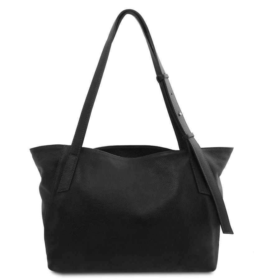 TL Bag - Shopping Tasche Leder Schwarz