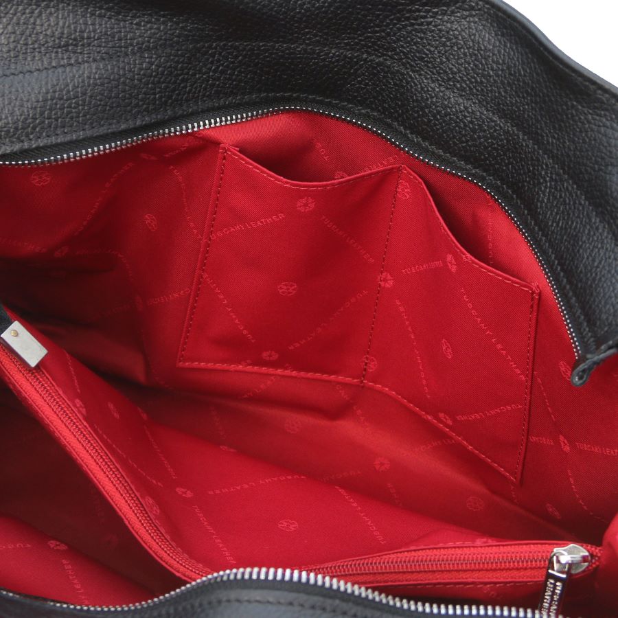 TL Bag - Shopping Tasche Leder Schwarz