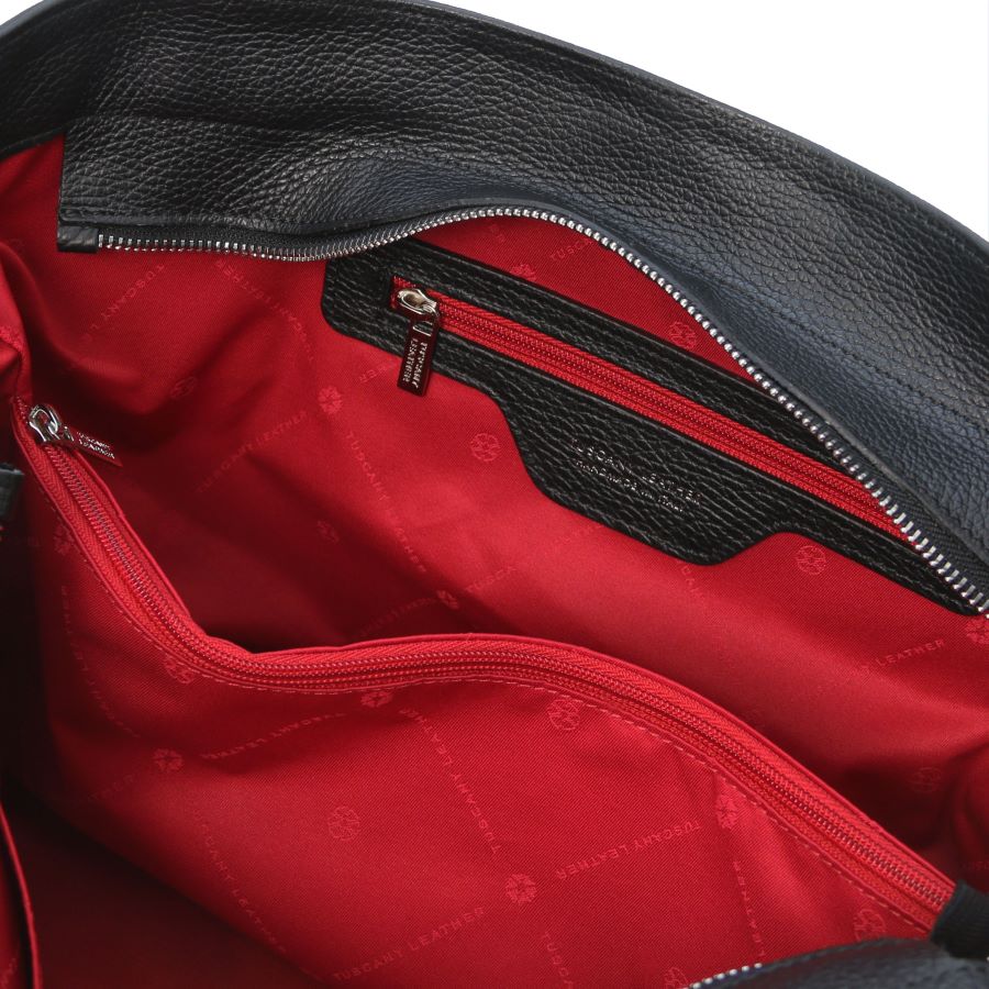 TL Bag - Shopping Tasche Leder Schwarz