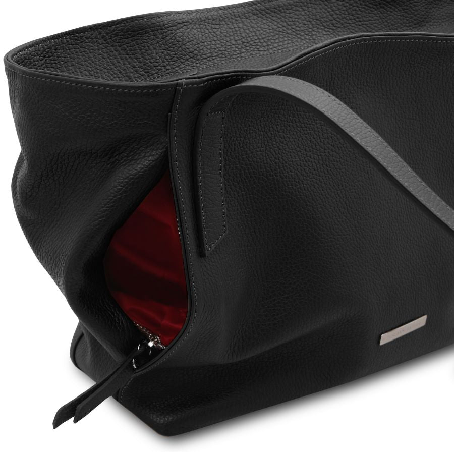 TL Bag - Shopping Tasche Leder Schwarz