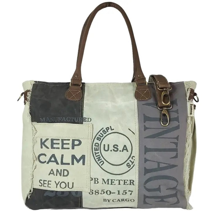 Keep Calm XXL Shopper Tasche Canvas