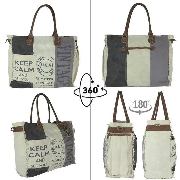 Keep Calm XXL Shopper Tasche Canvas