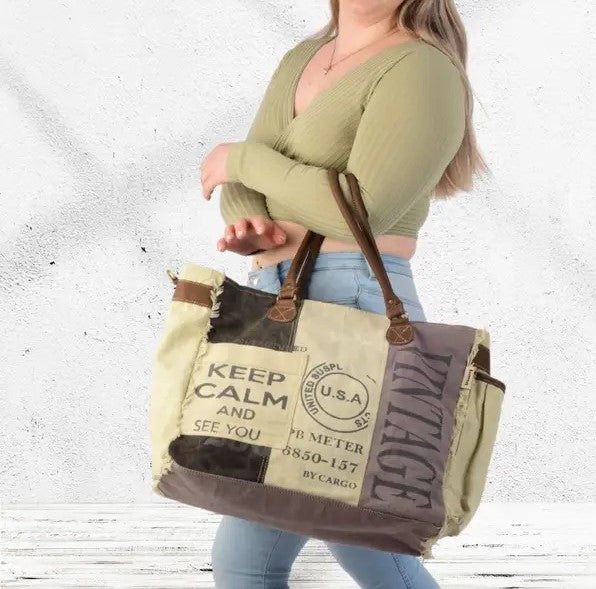 Keep Calm XXL Shopper Tasche Canvas