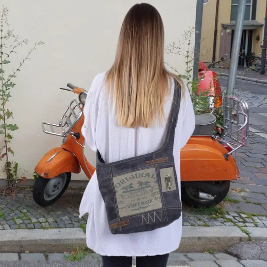 Tennesse Hobo Umhängetasche aus Baumwolle Canvas