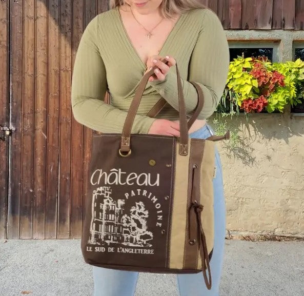 Chateau Schultertasche aus Canvas