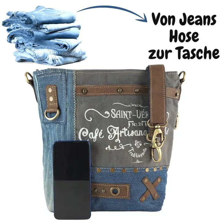 Vintage Umhängetasche aus Jeans