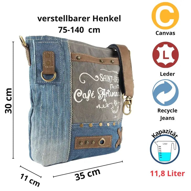 Vintage Umhängetasche aus Jeans