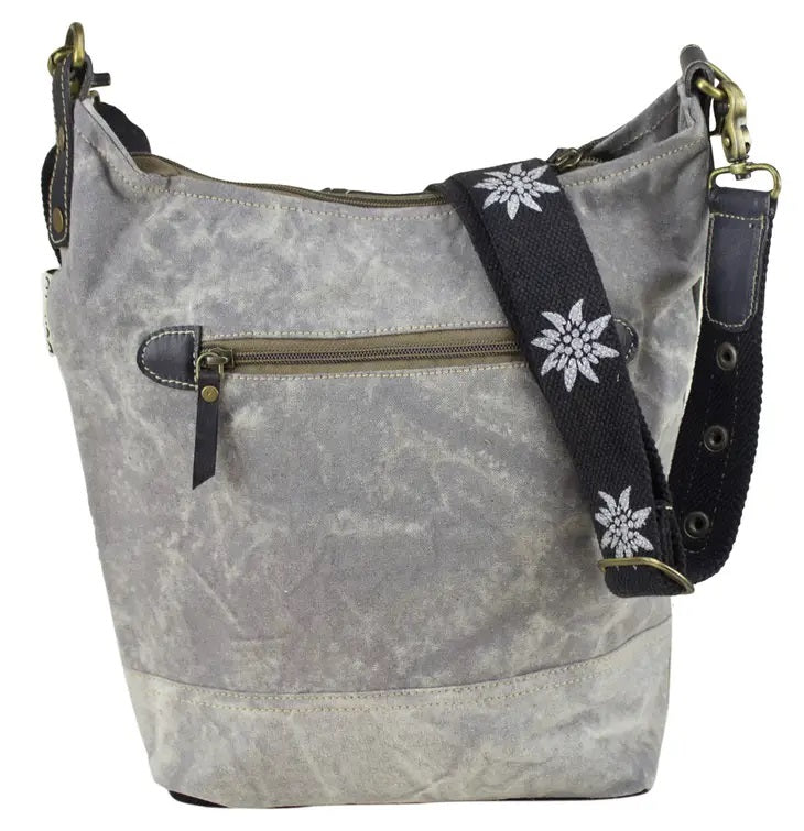 Canvas Hobo Tasche mit Hirsch-Motiv