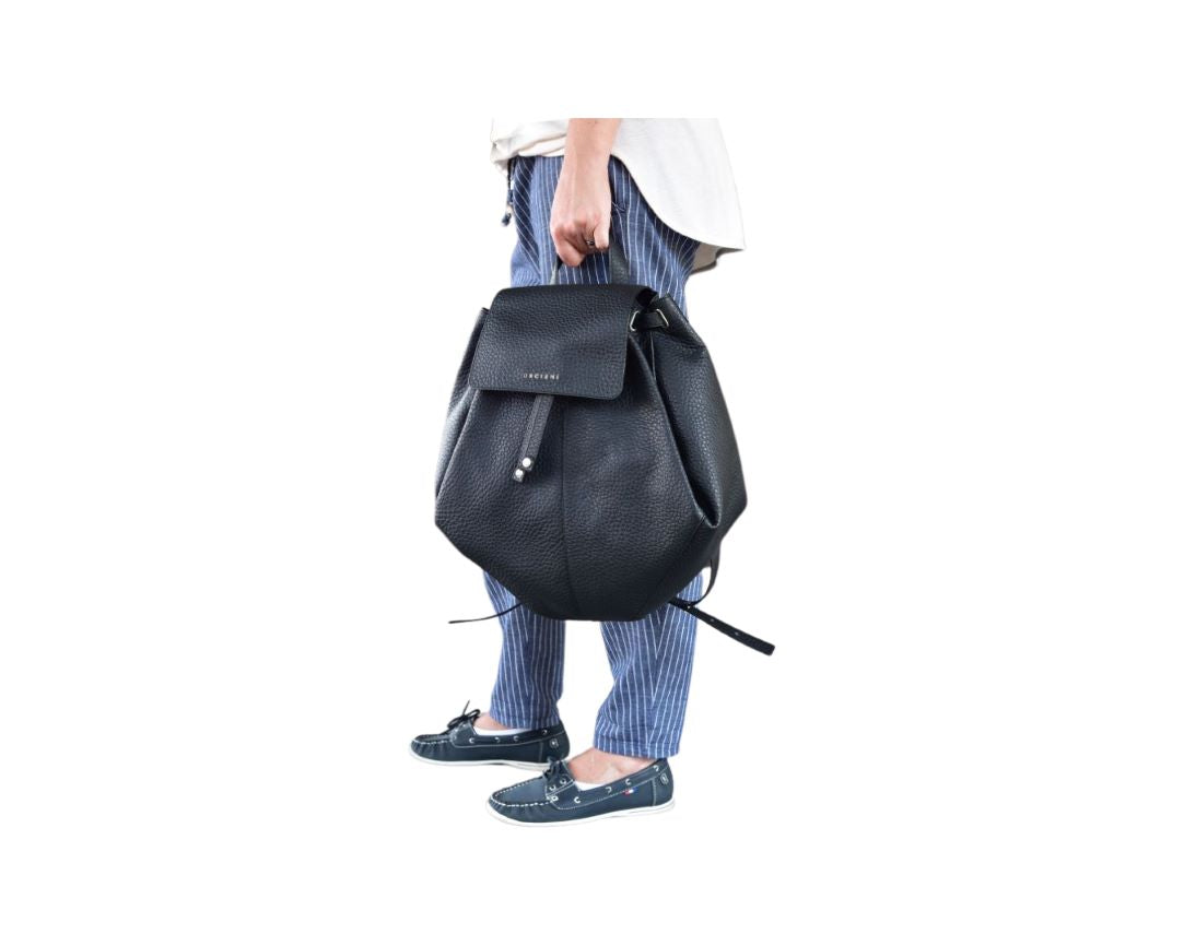 Iris Rucksack Schwarz aus Leder