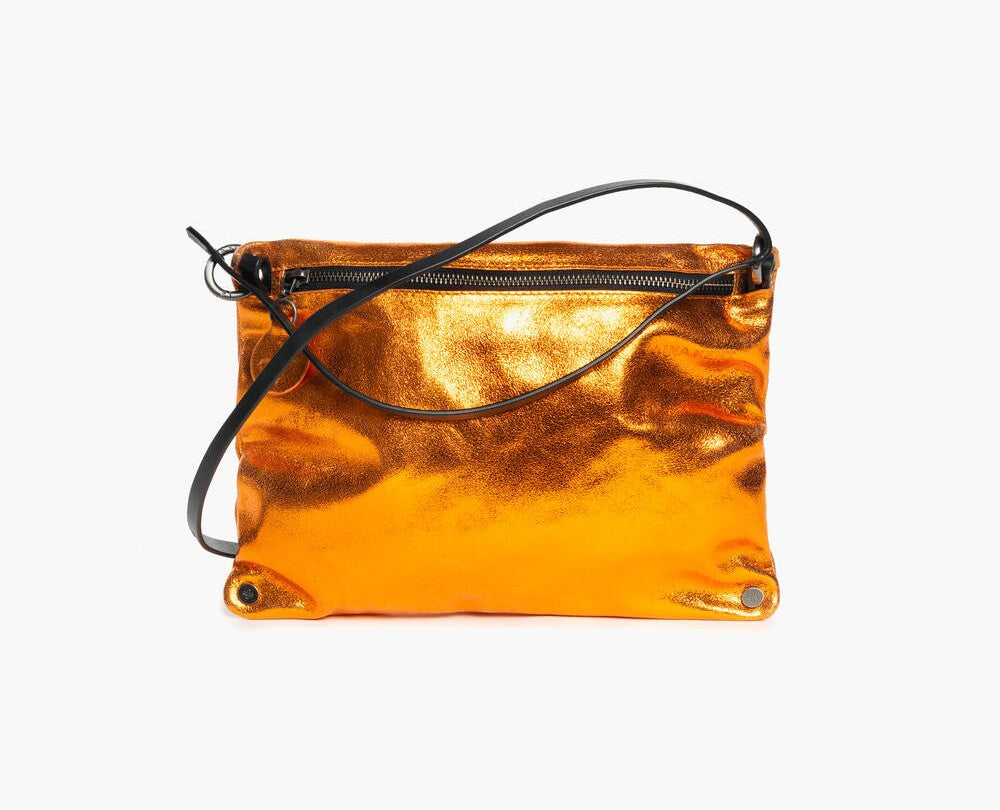 Moonlit Umhängetasche Leder Orange Marigold Ina Kent